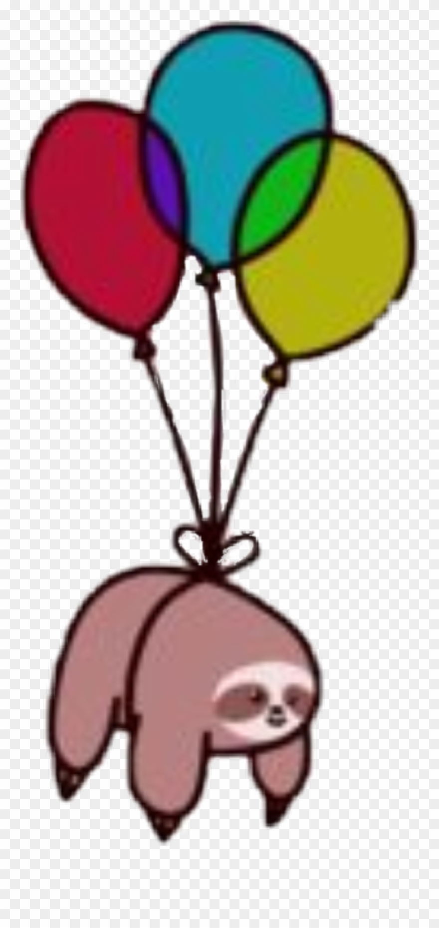 #luftballon #faultier #tumblr - Balloon Sloth Clipart
