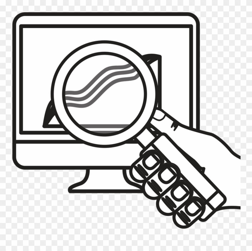 Bildschirm Mit Lupe Davor Clipart