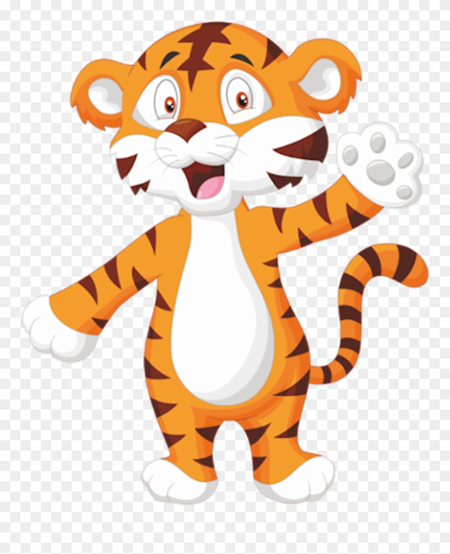 Süßes Tiger Wandtattoo Xl Wandsticker Tiger Ab 9 - Vektor Binatang Png Clipart