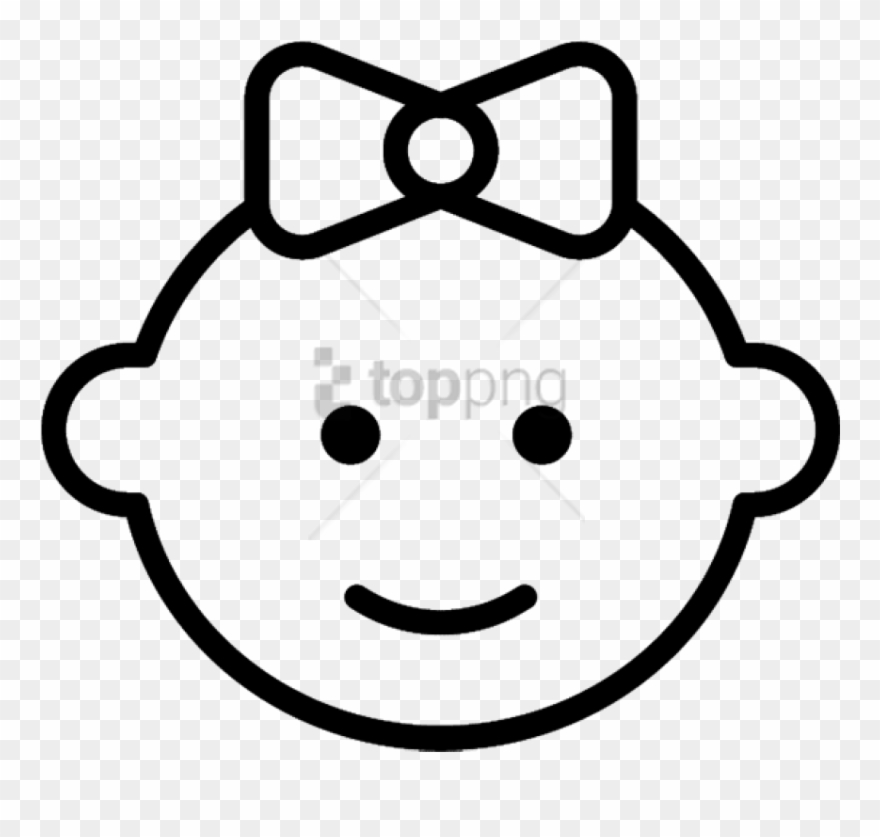Free Png Girl Baby Icon Png Image With Transparent - Baby Girl Icon Transparent Background Clipart