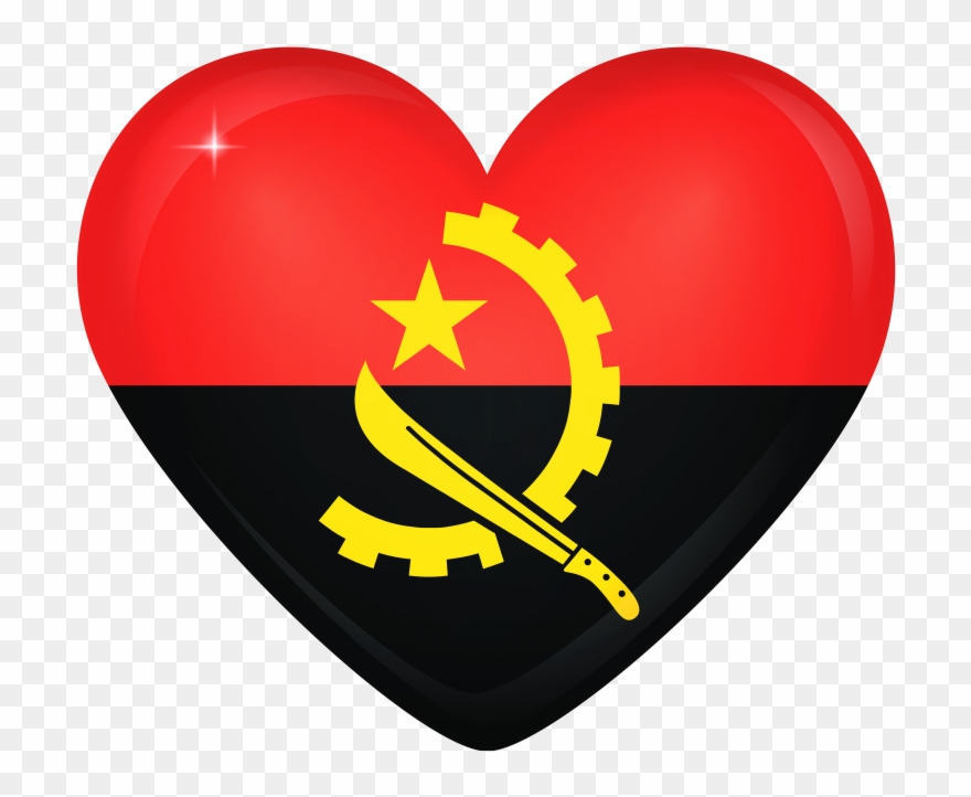 Free Png Download Angola Large Heart Flag Clipart Png Transparent Png