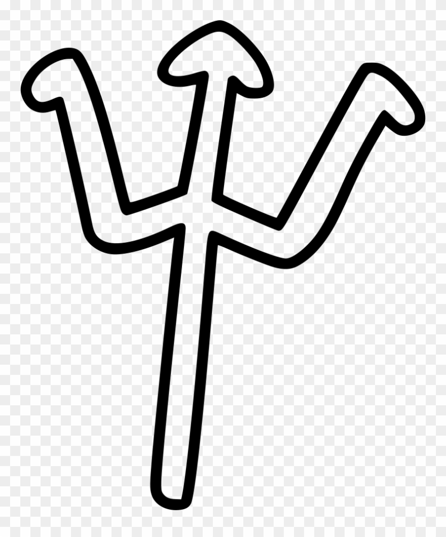 Trident Vector Devil - Cross Clipart