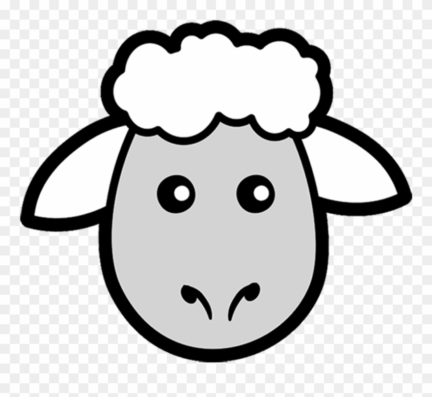 Schaf-icon Der 2014er Aktion - Sheep Face Mask Outline Clipart