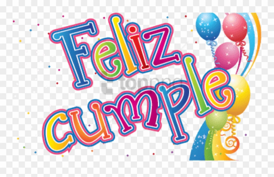 Free Png Feliz Cumpleaños With Balloons Png Images - Cartel Feliz Cumpleaños Para Imprimir Clipart