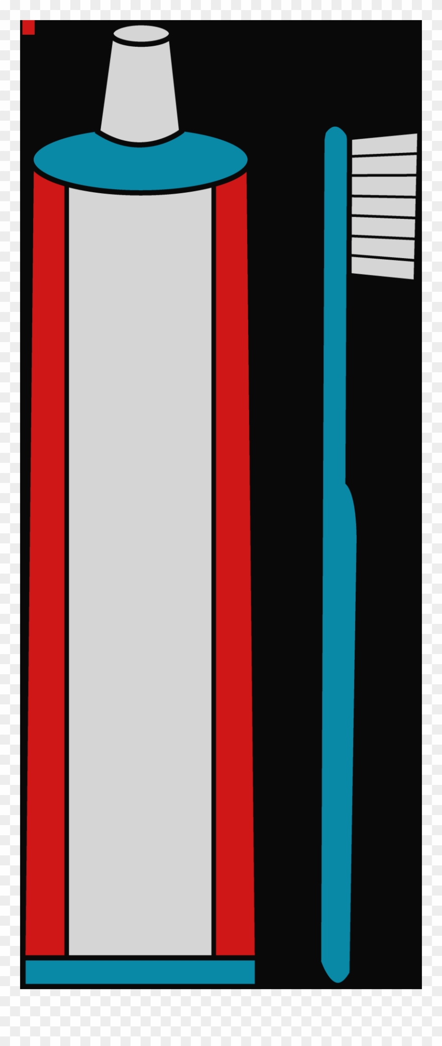 Clip Art Brush Teeth Toothbrush With Toothpaste Clip - Clip Art - Png Download