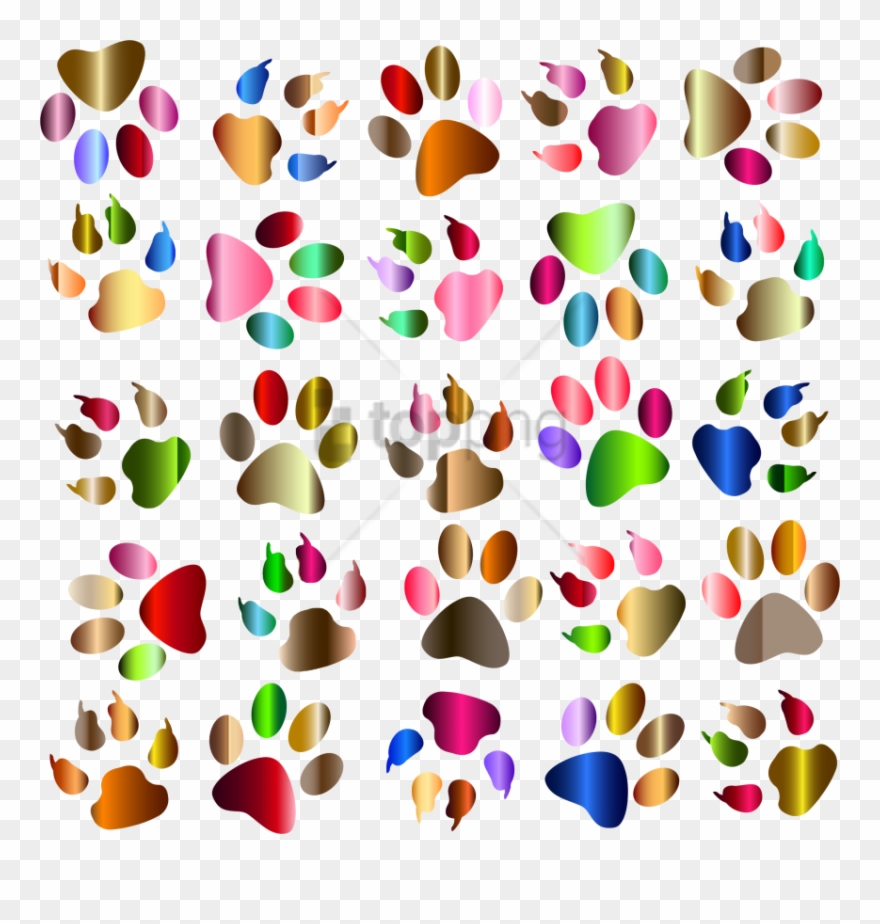 Free Png Colorful Footprints Png Png Image With Transparent - Colorful Paw Prints Clip Art