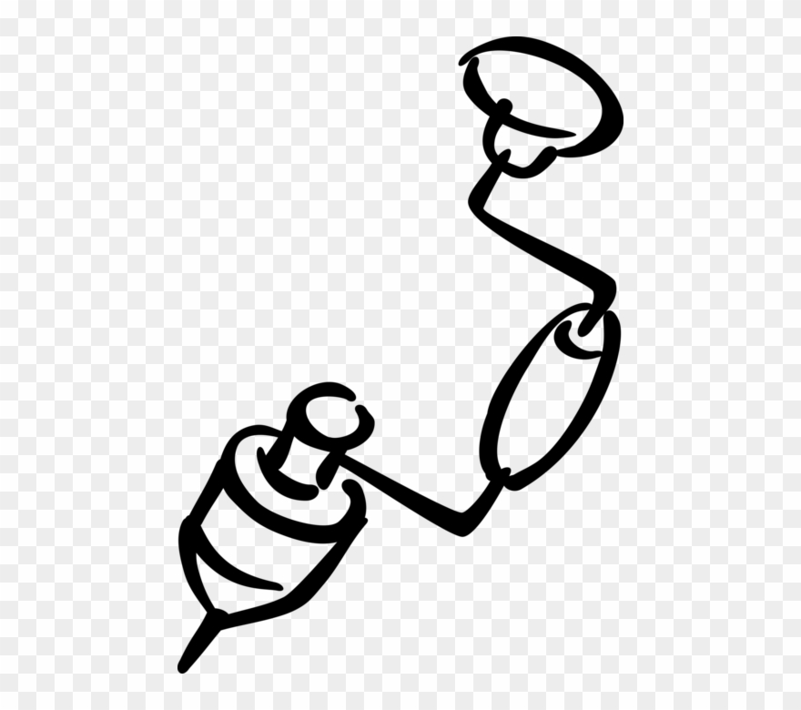 Vector Illustration Of Hand-powered Hand Drill Tool Clipart
