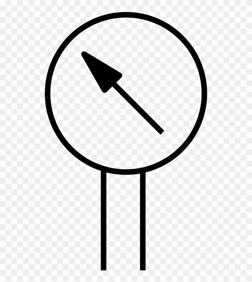 Symbol Differential Pressure Measuring Instrument - Symbol Of Pressure Gauge Clipart