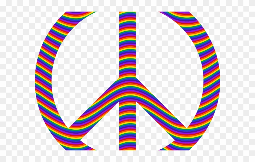 Peace Sign Clipart Rainbow - Homophones Word With Illustration - Png Download