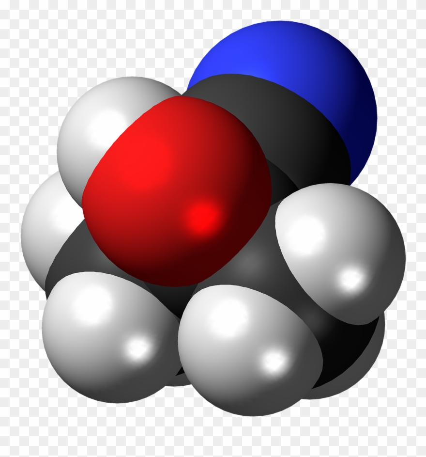Acetone-cyanohydrine Molecule Structure - Phân Tử Clipart
