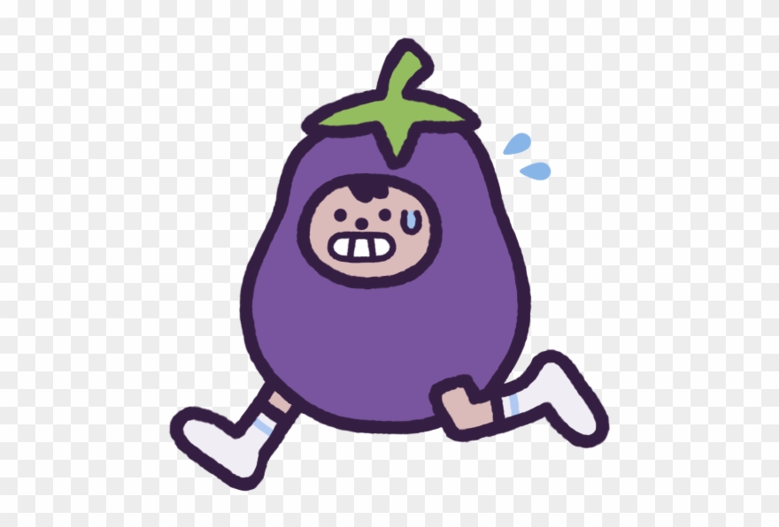 Eggby The Eggplant Messages Sticker-4 Clipart