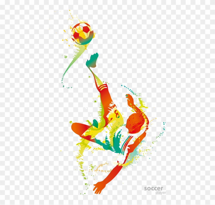 Player Football Footballer Template Kick Free Png Hq - Street Surfing Clipart