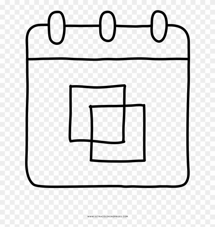 Overlay Notepad Coloring Page - Line Art Clipart