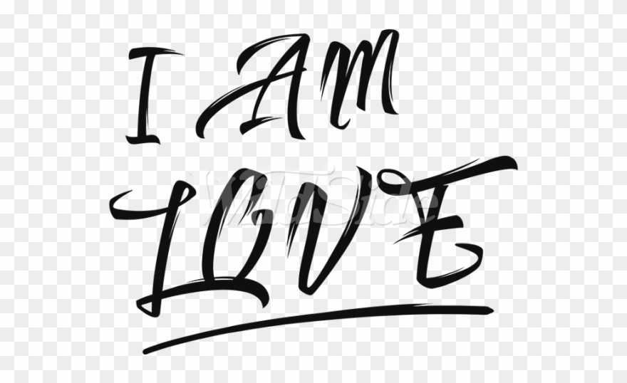 I Am Love - Calligraphy Clipart