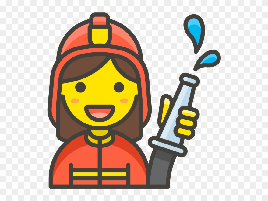 Woman Firefighter Emoji - Bombero Png Clipart