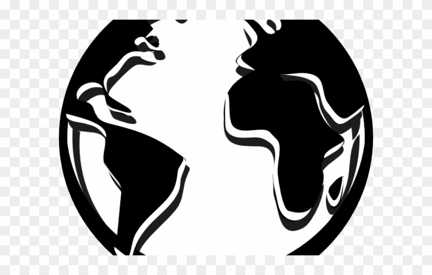 Globe Clipart Logo - Black And White Globe Logo Png Transparent Png