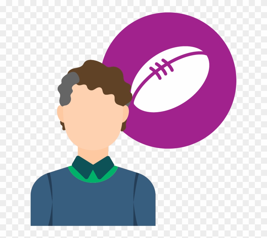 Avatar Of Darren And A Football Icon - Illustration Clipart