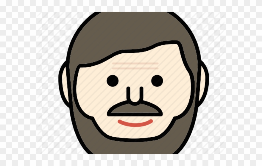 Emoji Face Clipart Moustache Man - Hemingway Icon - Png Download
