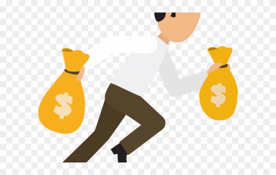 Money Clipart Business - Running For Money Png Transparent Png