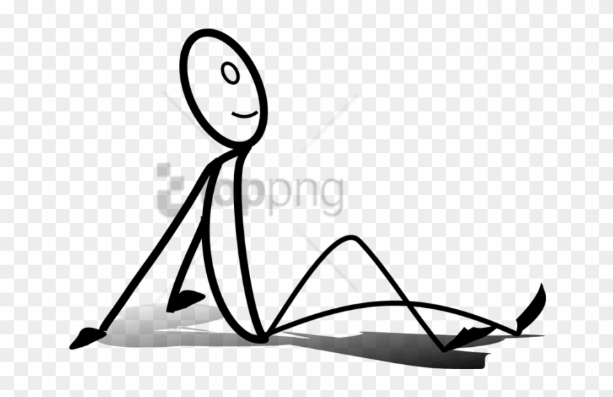 Free Png Download Sitting Stick Man Png Images Background - Stick Figures Sitting Down Clipart