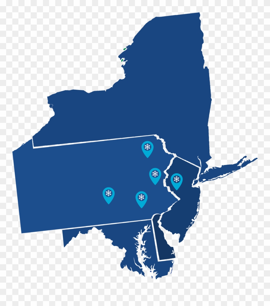 Contact - Northeast United States Region Map Clipart