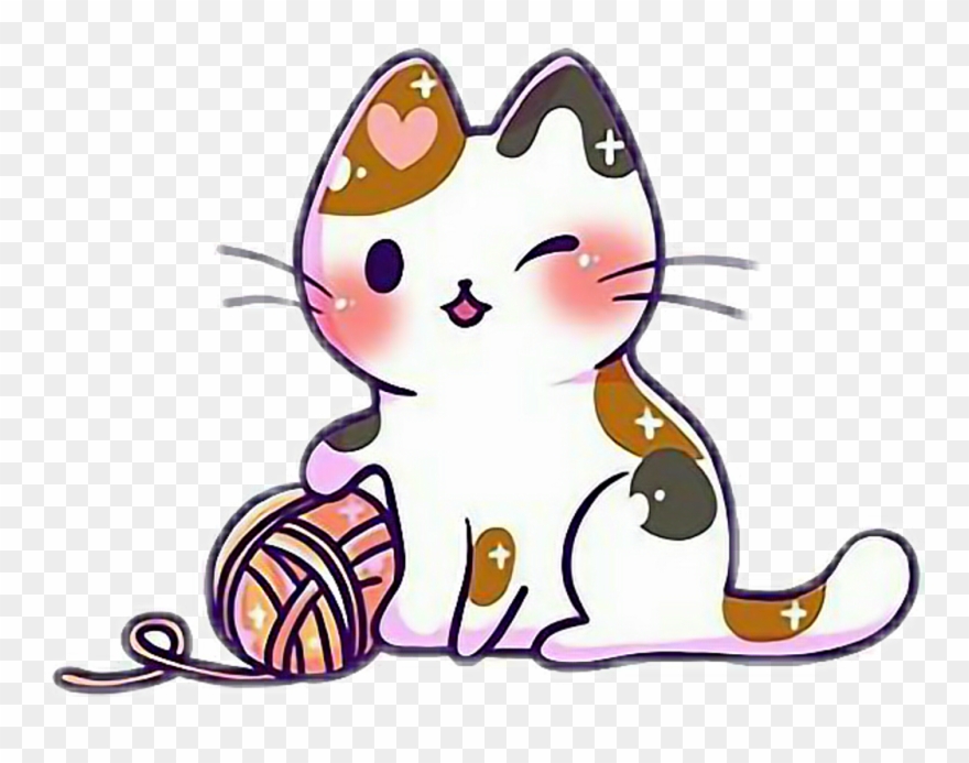 #kawaii #cute #cat #kitten #kitten #kittens #cats #catlove - Kawaii Cute Kitten Clipart - Png Download
