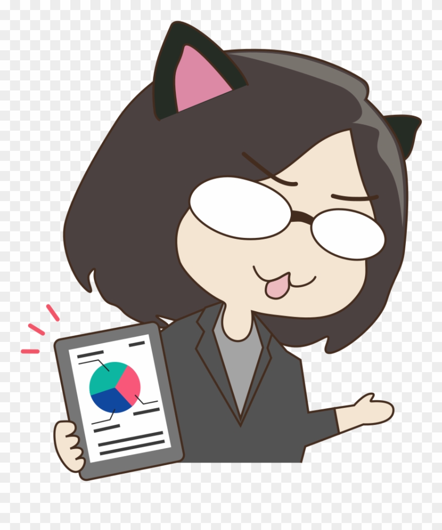 Tsai Ing-wen With Cat Ears 貓耳蔡英文 - Cartoon Clipart