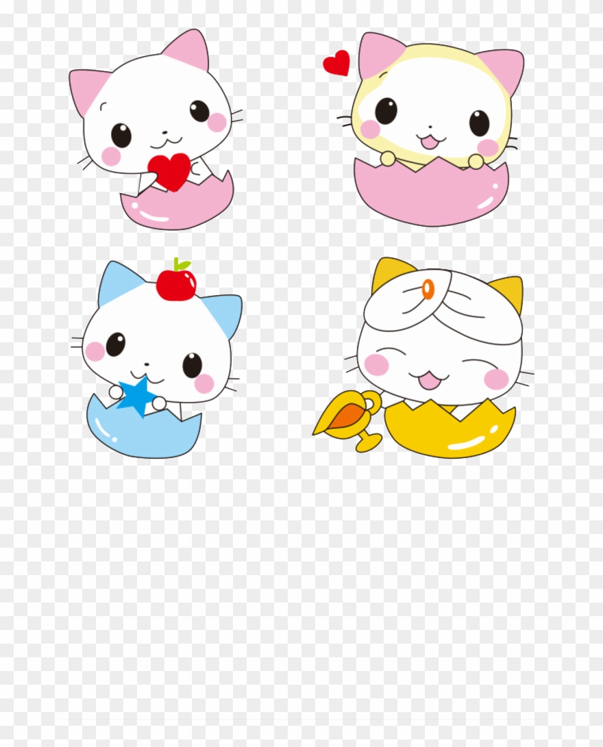 Kitten Whiskers Cat Illustration - Cartoon Clipart