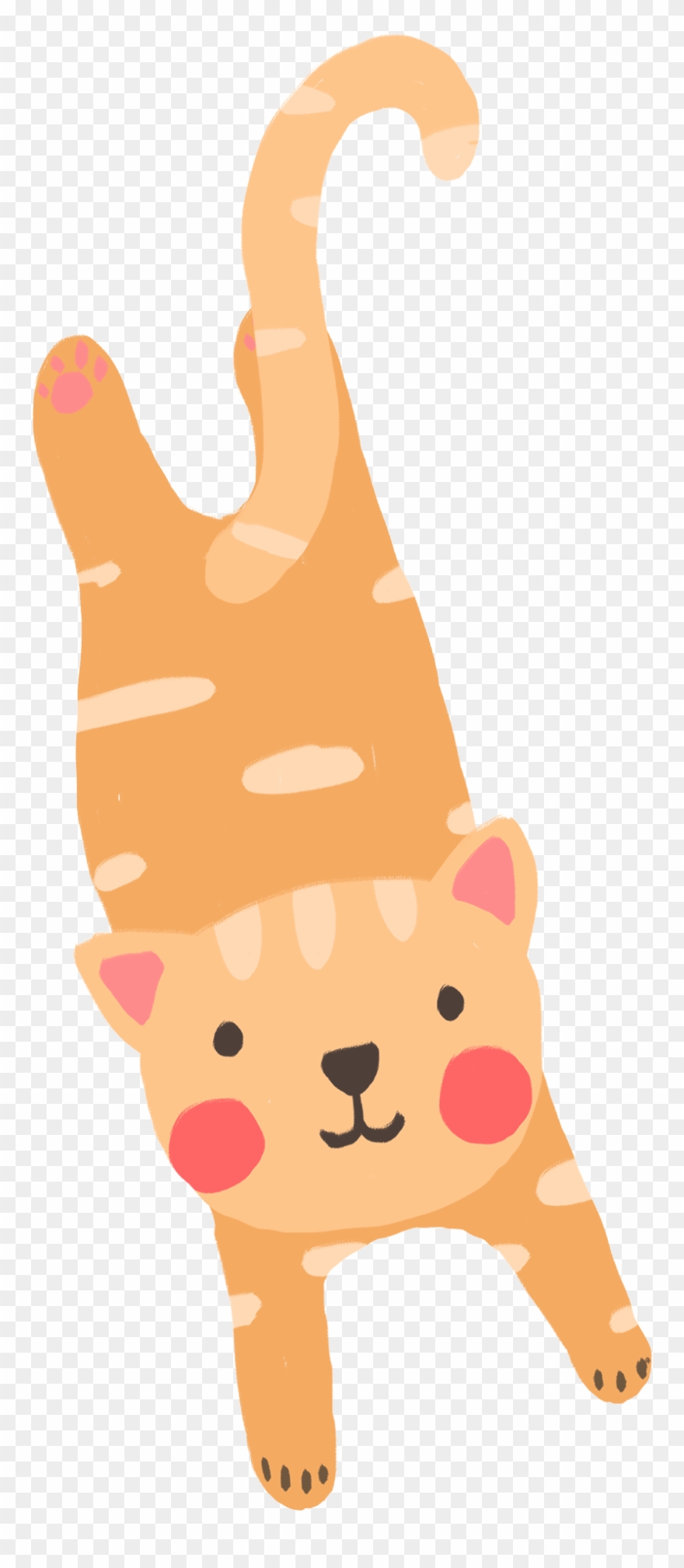 Hand Painted Illustration Flying Cat Png And Psd Clipart