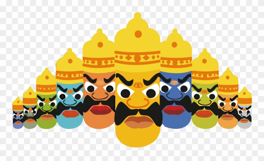 Ravana Clip Art Rowe - Happy Dussehra Png Transparent Png