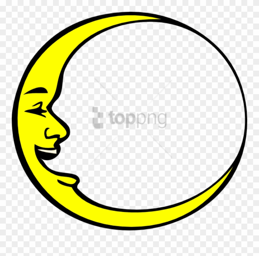 Free Png Smiling Crescent Moon Png Image With Transparent - Crescent Moon Smiling Clipart