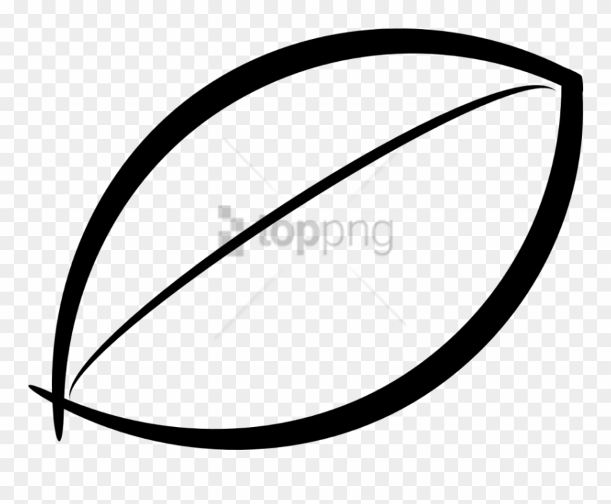 Free Png Simple Leafblack And White Png Image With - Simple Black And White Leaf Clip Art Transparent Png