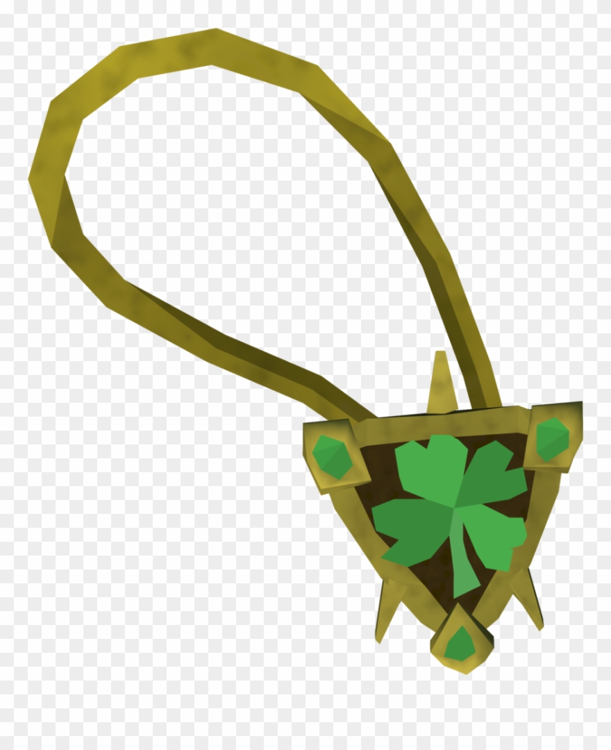 The Sparkling Four-leaf Clover Necklace Is A Prize Clipart
