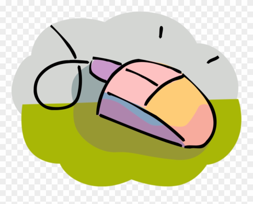 Vector Illustration Of Computer Mouse Pointing Device Clipart