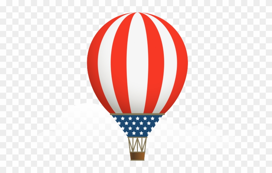 Hot Air Balloon Clipart Basic - Baláo De Ar Vermelho Png Transparent Png