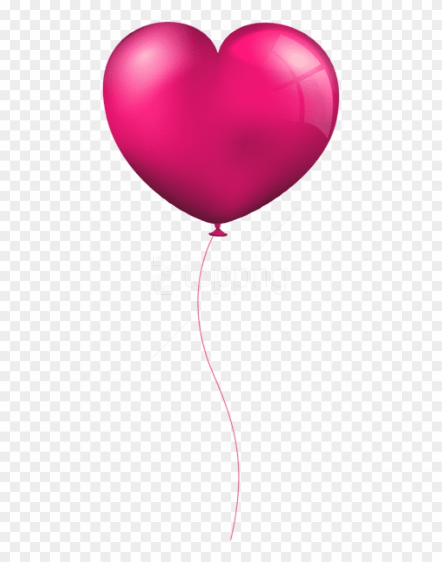 Free Png Download Pink Heart Balloon Png Images Background - Violet Heart Balloon Transparent Background Clipart