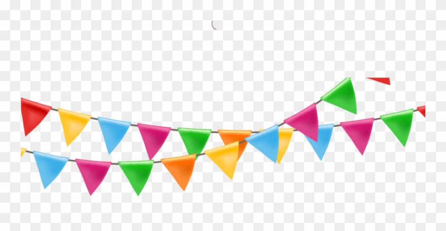 Festival Balloon Streamers Flag Paper Ribbon Clipart - Transparent Colorful Banner Png