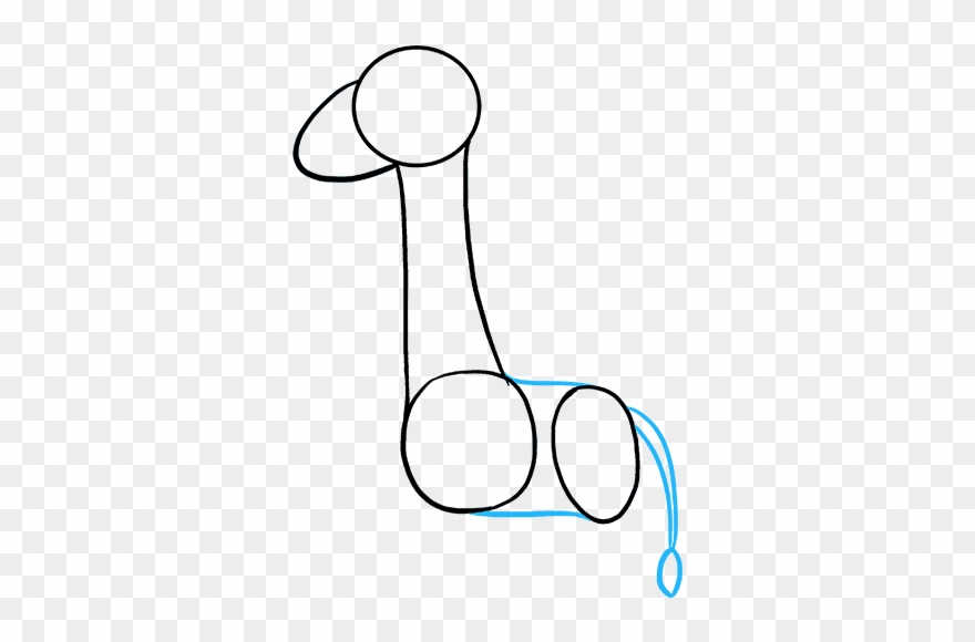 How To Draw Giraffe - Line Art Clipart