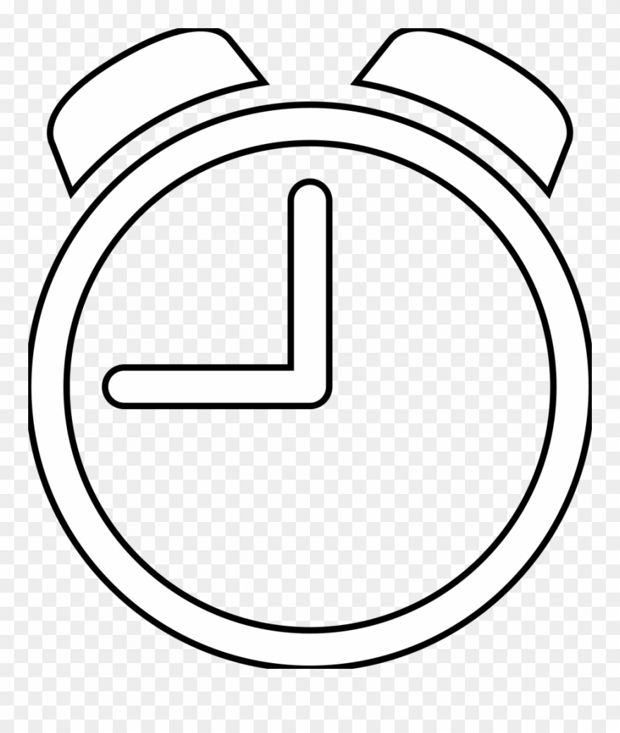 Professional Digital Clock Coloring Page Free A Picture - Clock Clipart Time - Png Download