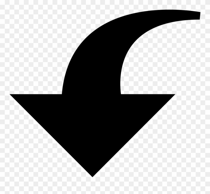 Downwards Curved Arrow Comments - Downward Curved Arrow Png Clipart