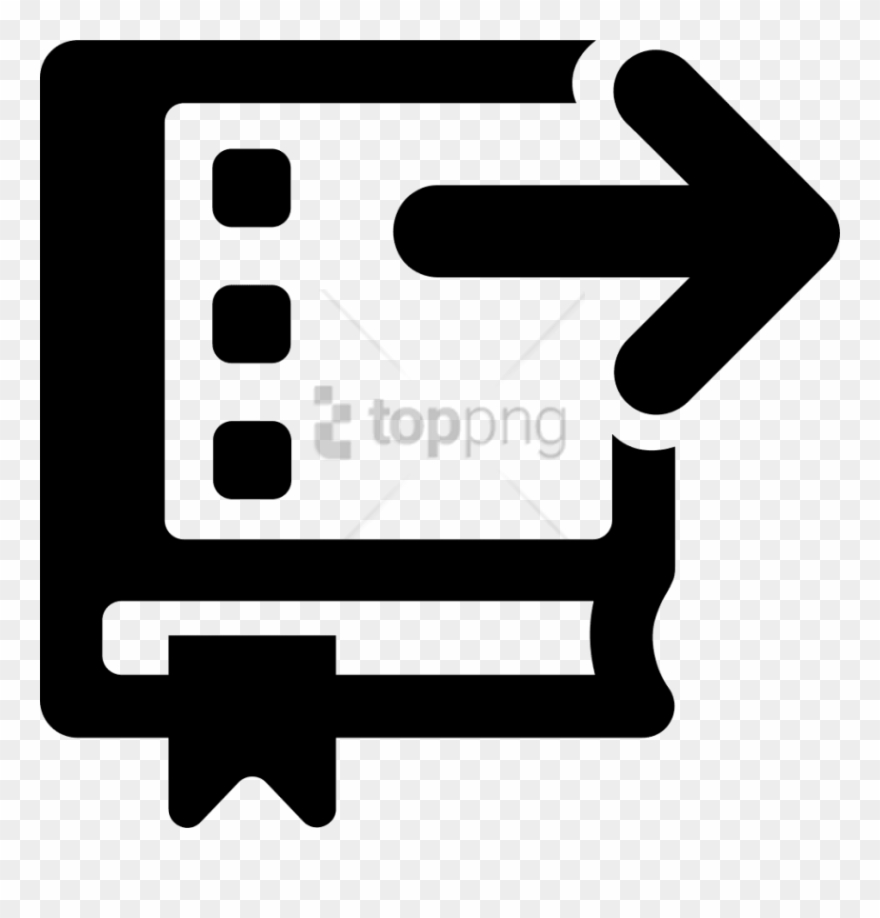 Free Png Download Arrow Pointing Right Png Images Background - Book Arrow Icon Clipart