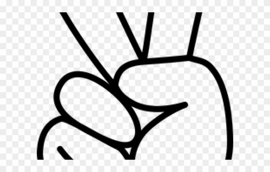 Hand Gesture Clipart Transparent - Hand Peace Sign Clipart - Png Download