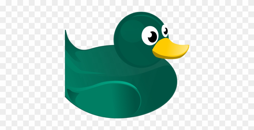 Free Vector Rubber Duck - Teal Duck Vector Clipart