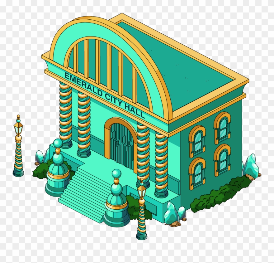 Fg Building Wiz Emerald City Hall , Png Download - Dollhouse Clipart