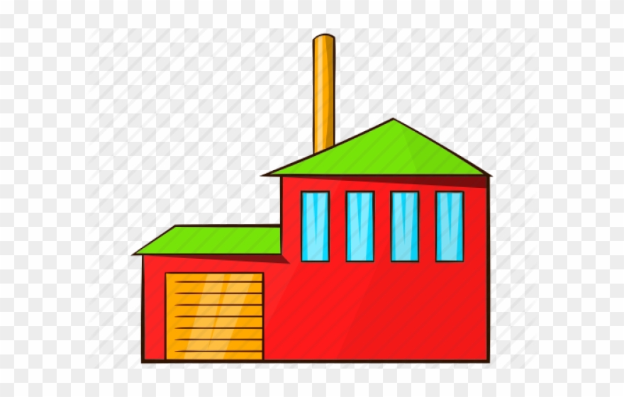 Building Clipart Factory - Cartoon Factories - Png Download