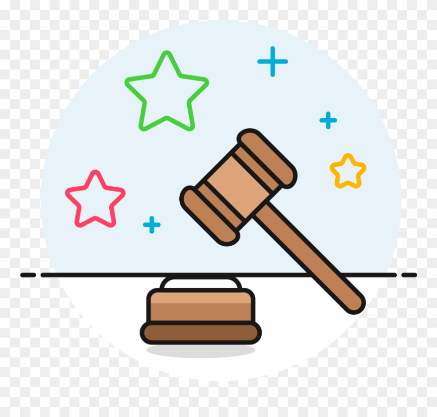 03 Law Court Hammer Judge , Png Download Clipart