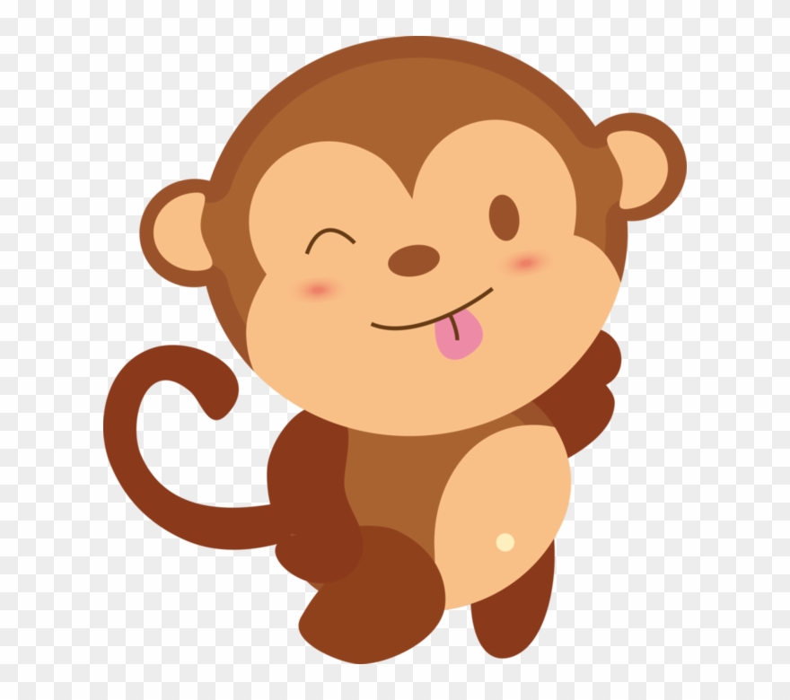 Svg Cuts, Monkey, Clip Art, Cricut, Blue Moon, Blue - Tierno Bebe Mono Animado - Png Download