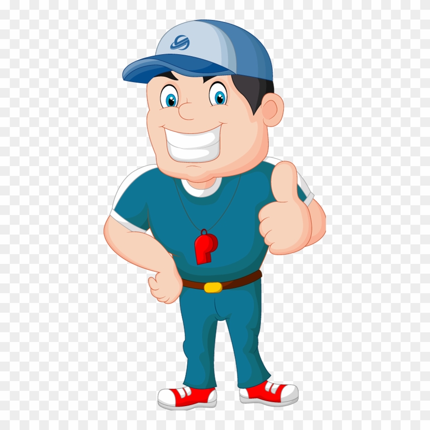 Become A Trainer Digi Safari Be Ⓒ - Cartoon Coach Thumbs Up Clipart