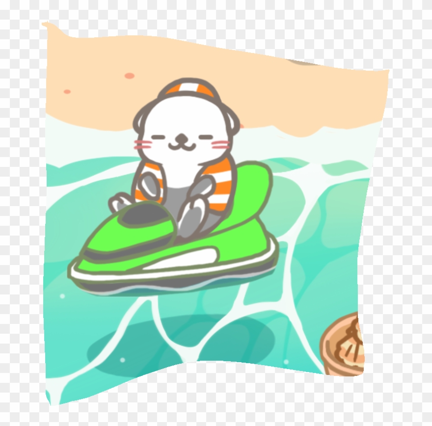 Summoned With Regular Food And This Green Skidoo Rakko - Cartoon Clipart