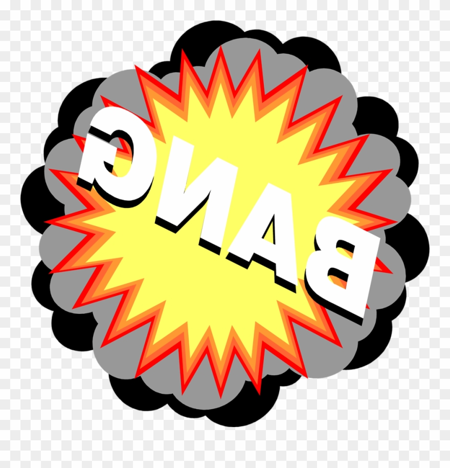 Clipart Of Bang, Text And Explosion - Eating Ass - Png Download